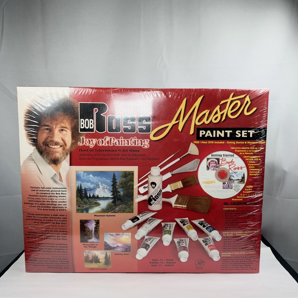 Rare Bob Ross Master Paint Set Oil Color Kit The Joy of Painting / New Sealed